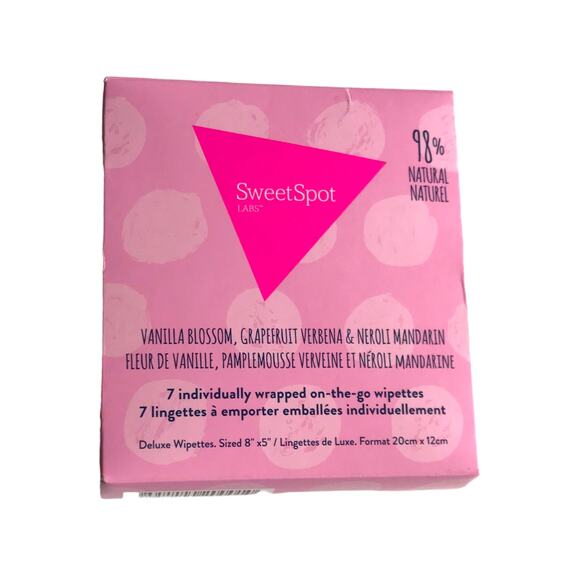 SweetSpot Travel Wipes Packet Box of 7 NIB New Skincare - Picture 1 of 10